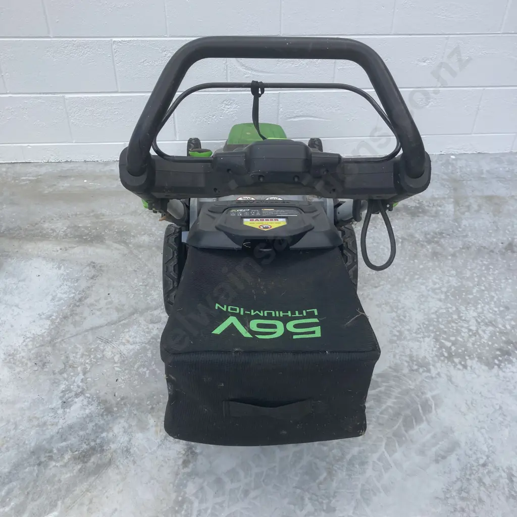 EGO+ 56V Power Mower With Catcher, 49cm, Side Discharge & Mulching Plugs, & Line Trimmer, 33cm, 4.0Ah Battery & Charger Image 1++