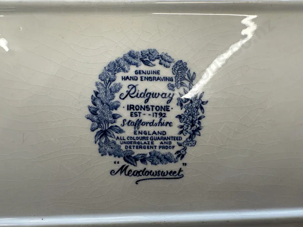 Staffordshire Ridgeway Meadowsweet Platter With Old Foley Sandwich Plate Image 1++