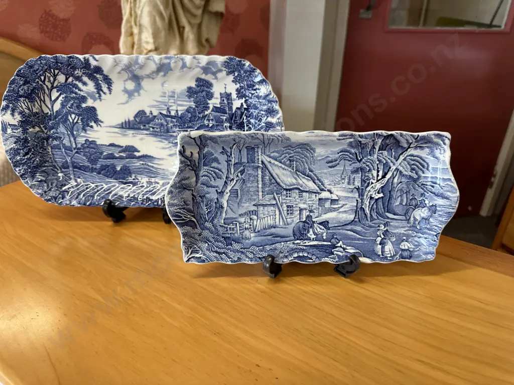 Staffordshire Ridgeway Meadowsweet Platter With Old Foley Sandwich Plate Image 1++