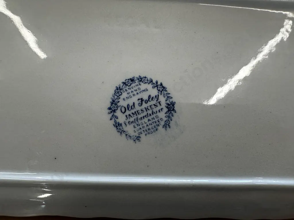Staffordshire Ridgeway Meadowsweet Platter With Old Foley Sandwich Plate Image 1++
