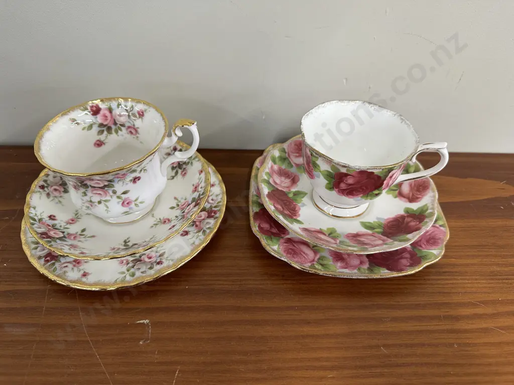 Royal Albert Trios x2 Old English Rose & Cottage Garden Trio Image 1++