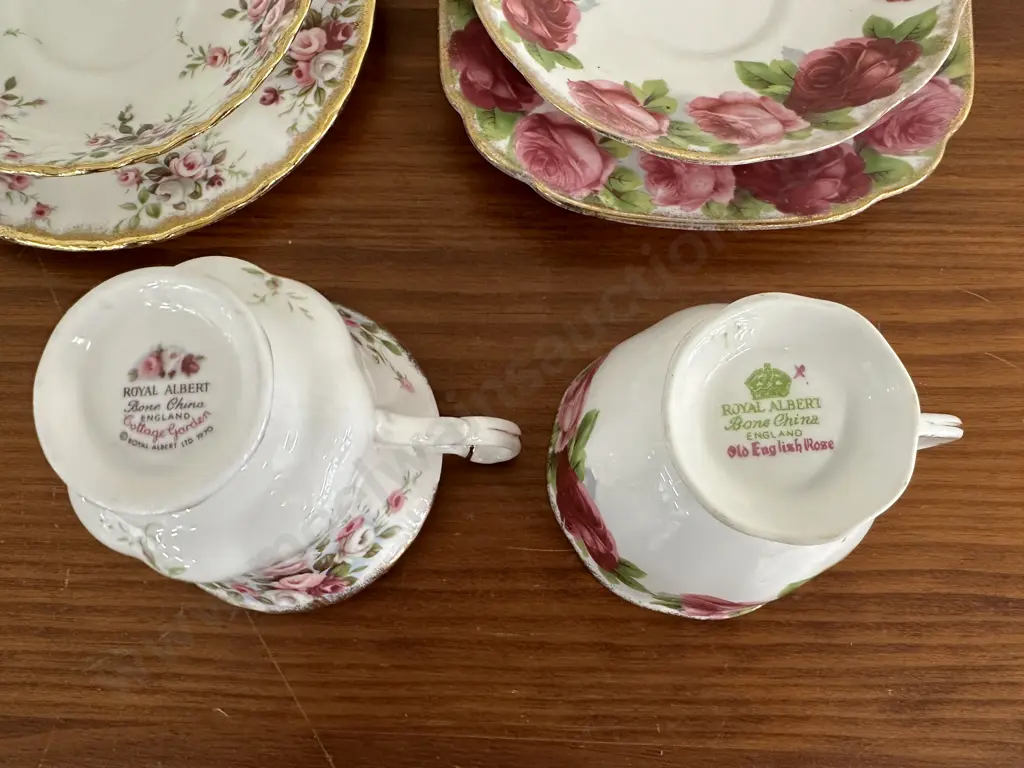 Royal Albert Trios x2 Old English Rose & Cottage Garden Trio Image 1++