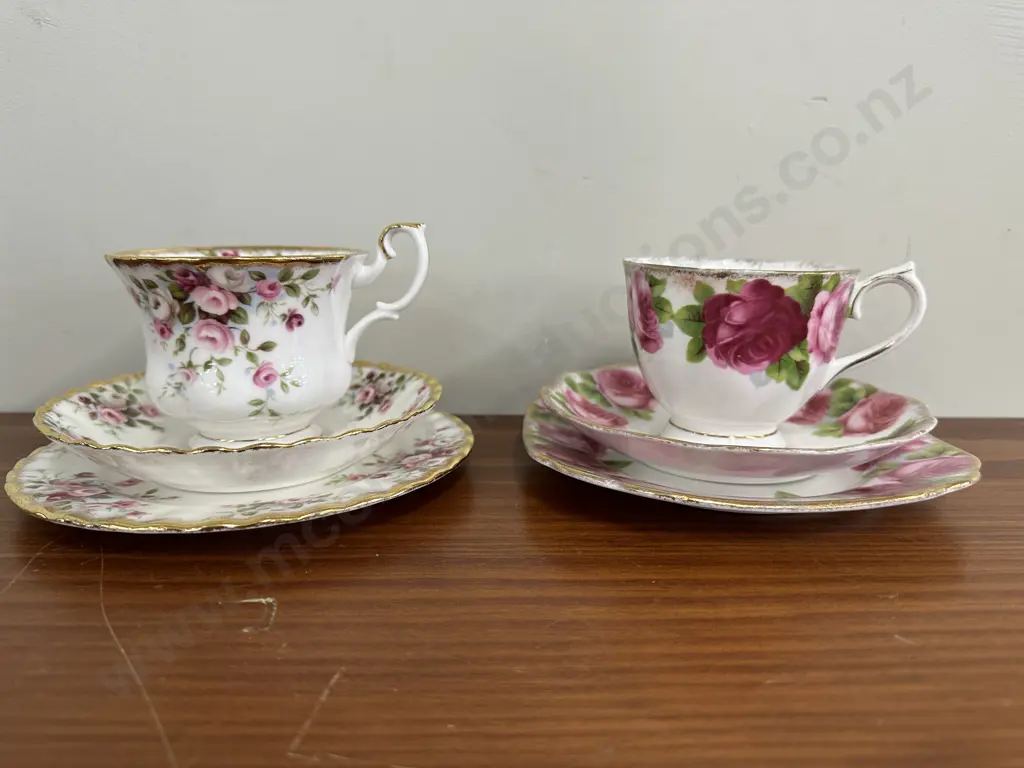 Royal Albert Trios x2 Old English Rose & Cottage Garden Trio Image 1++