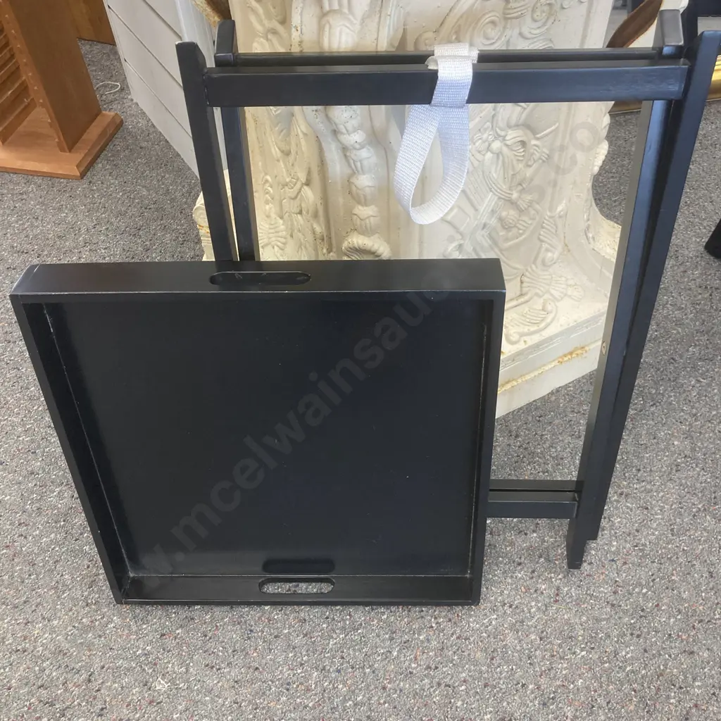 Black Butlers Tray, H47 W40 D40cm Image 1++