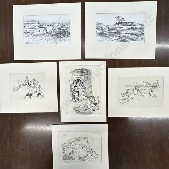 Selection Of Artwork Including Lonely Graves & Ruins, Pirates & Nudes Etc