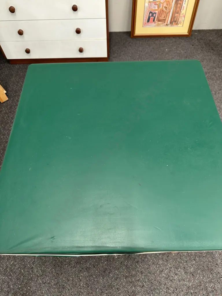 Vintage Foldup Card Table, H65 W73 D73cm Image 1++