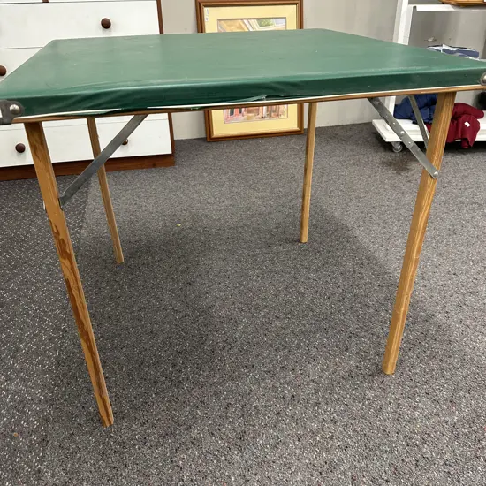 Vintage Foldup Card Table, H65 W73 D73cm
