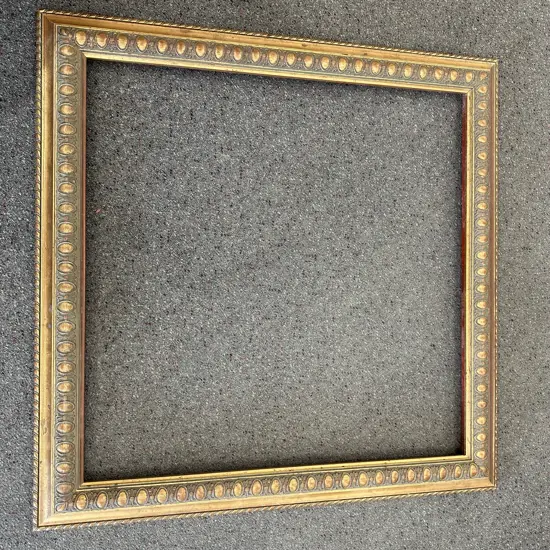 Large Square Ornate Gilt Picture Frame 111cm x 111cm (af to corner)