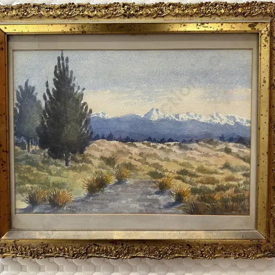 Original Watercolour Signed By Artist, Glazed Ornate Gilt Frame, 36 x 44cm