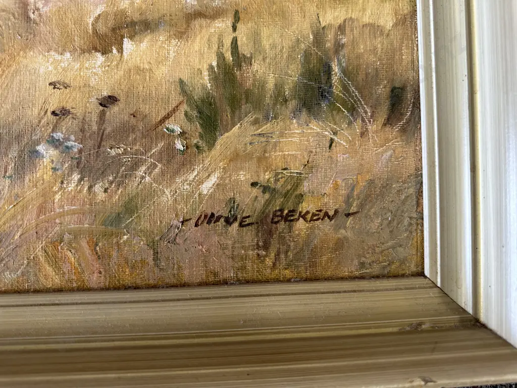 Original Oil Painting By Olive Beken Titled Sumner Wakefield Landscape, Framed, 56 x 67cm Image 1++