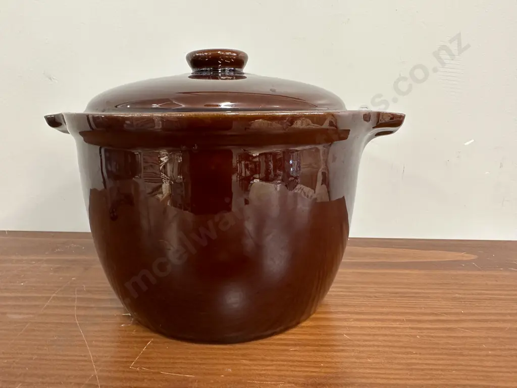 Denby Stone Ware Lidded Pot 5 3/4 PT Image 1++