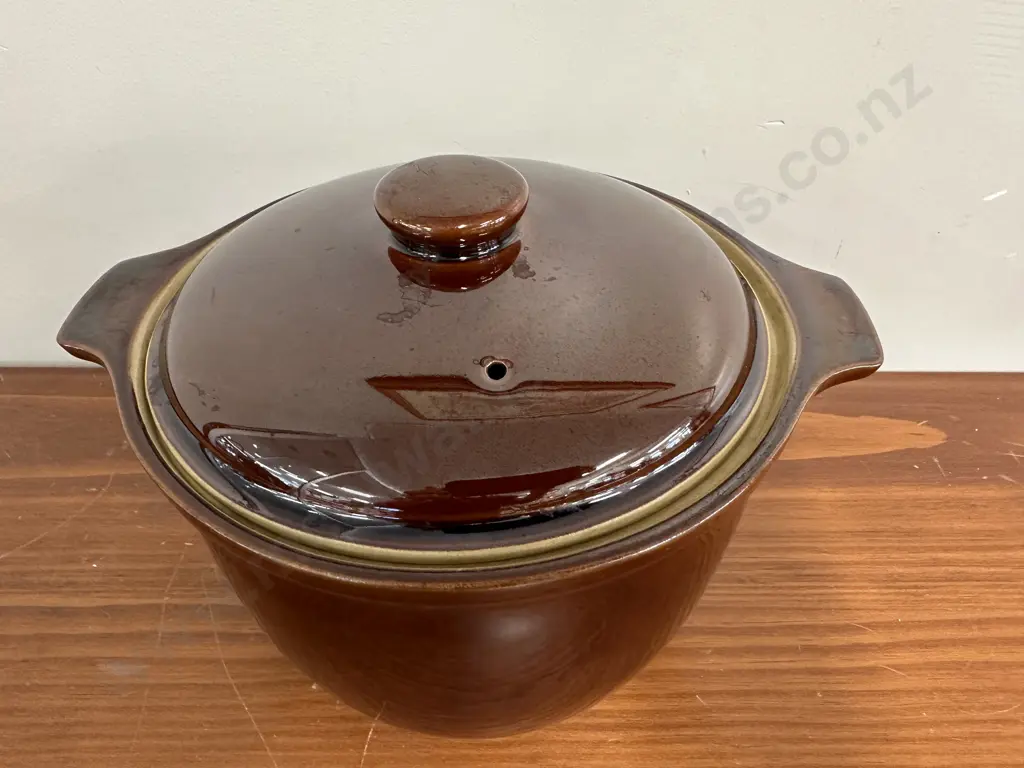 Denby Stone Ware Lidded Pot 5 3/4 PT Image 1++