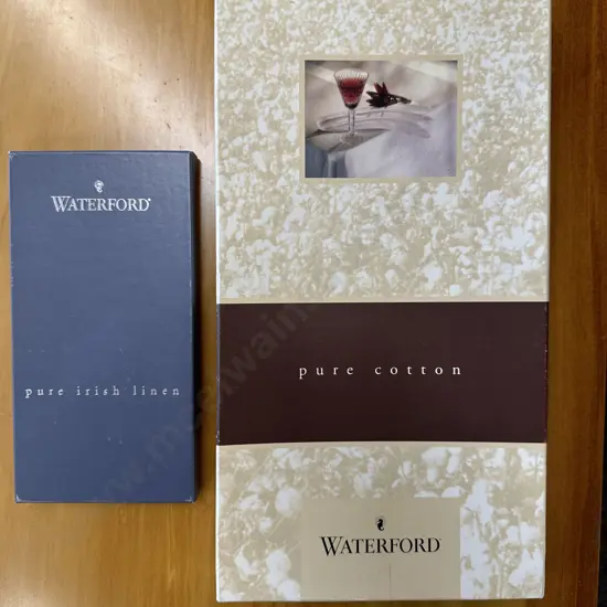 Waterford Crystal Irish Linen Coaster & Cotton Double Damask Placemats x2