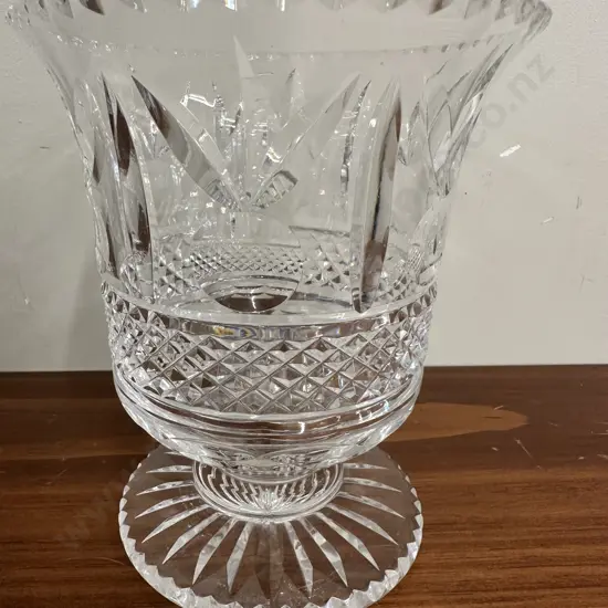 Vintage Footed Crystal Vase H15cm