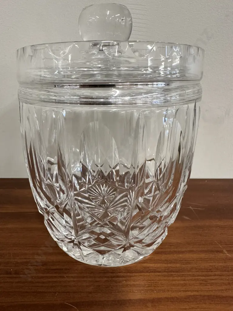 Large Vintage Crystal Canister H18cm Image 1++