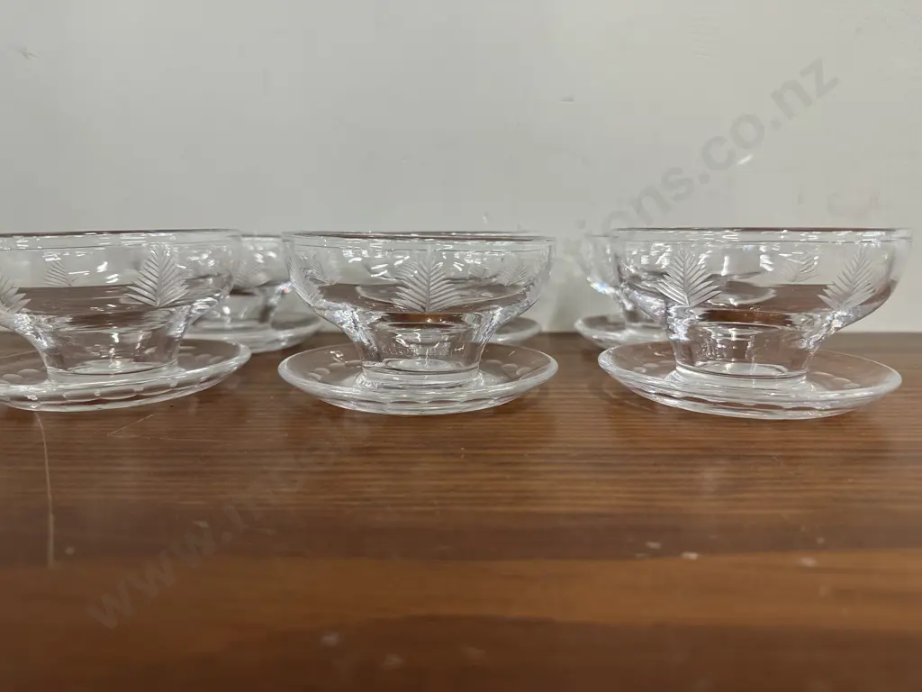Vintage Stuart Crystal Footed Sundae / Cocktail Dishes  Image 1++