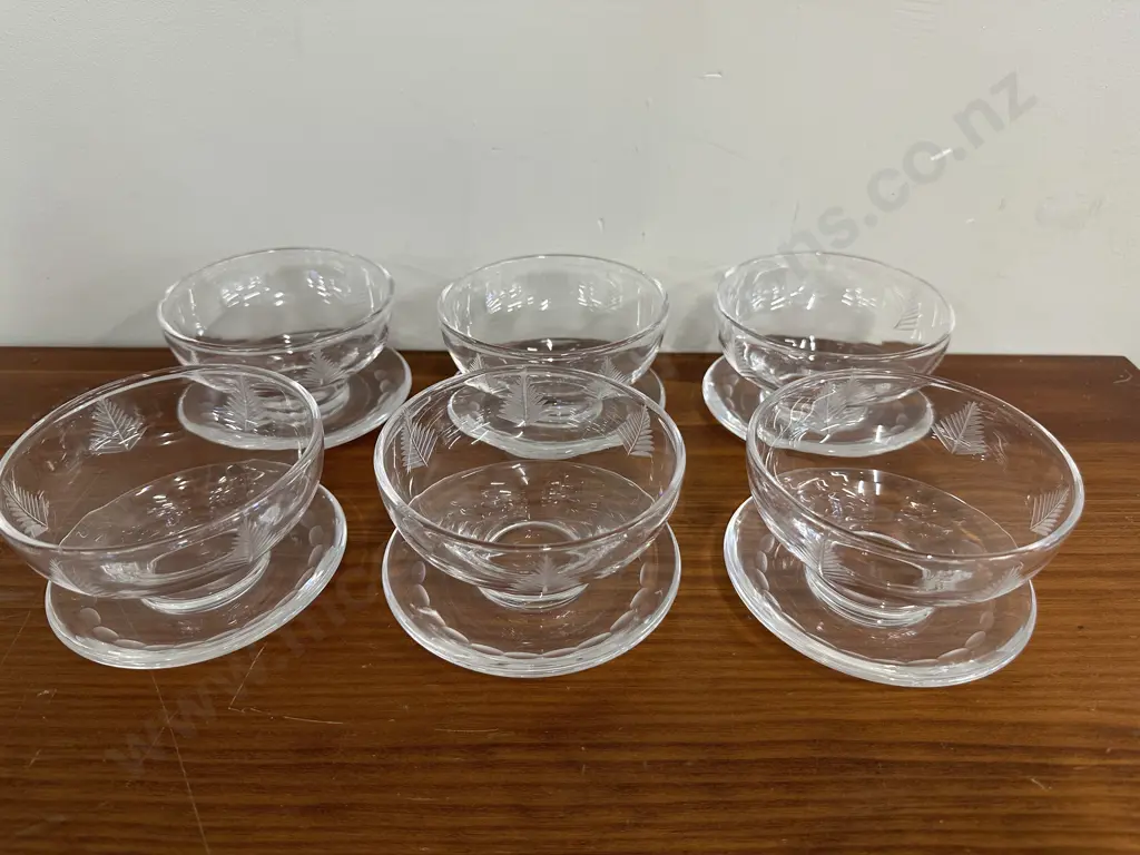 Vintage Stuart Crystal Footed Sundae / Cocktail Dishes  Image 1++