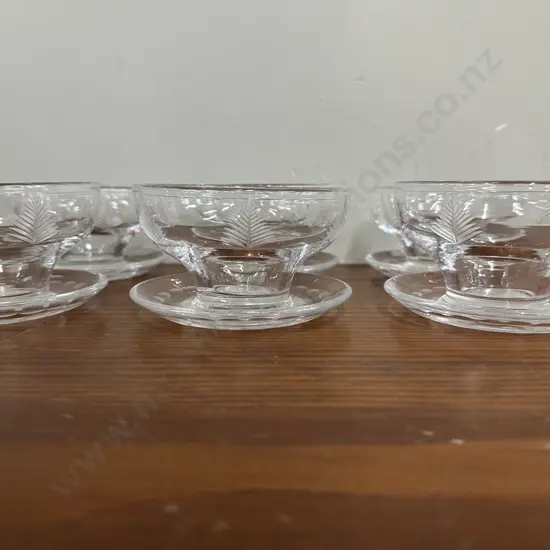 Vintage Stuart Crystal Footed Sundae / Cocktail Dishes 