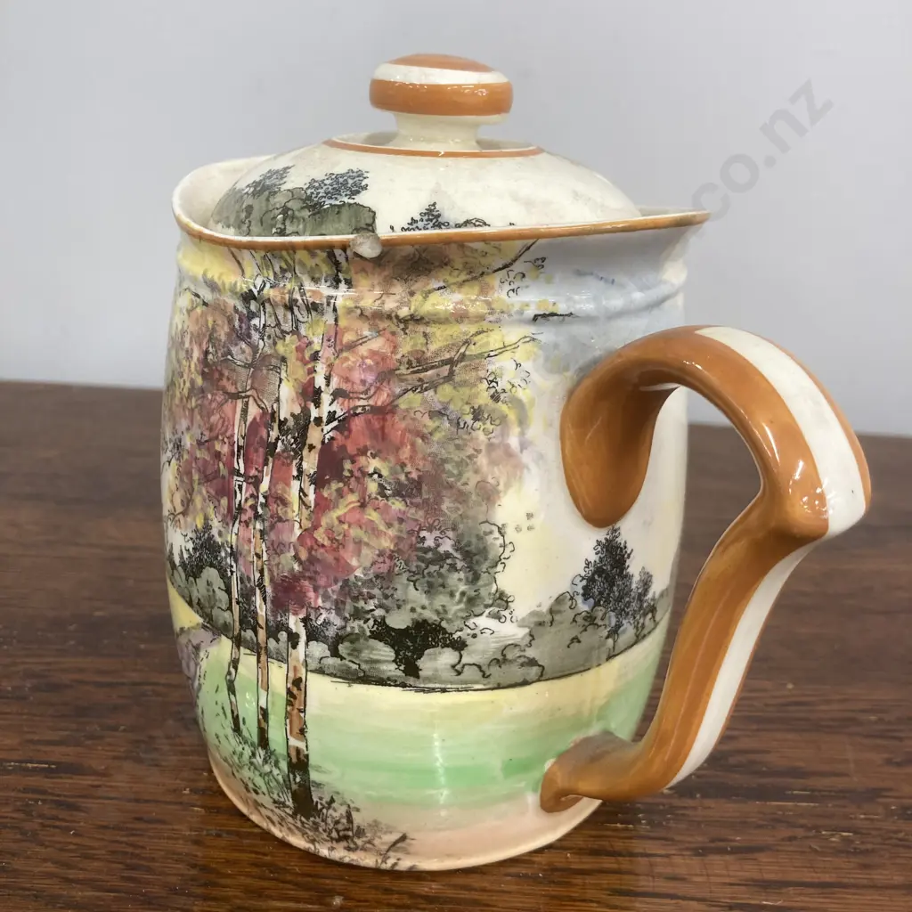 Rare Royal Doulton Autumn Glory Deco 1930s Teapot (Small Chip to Rim) Image 1++