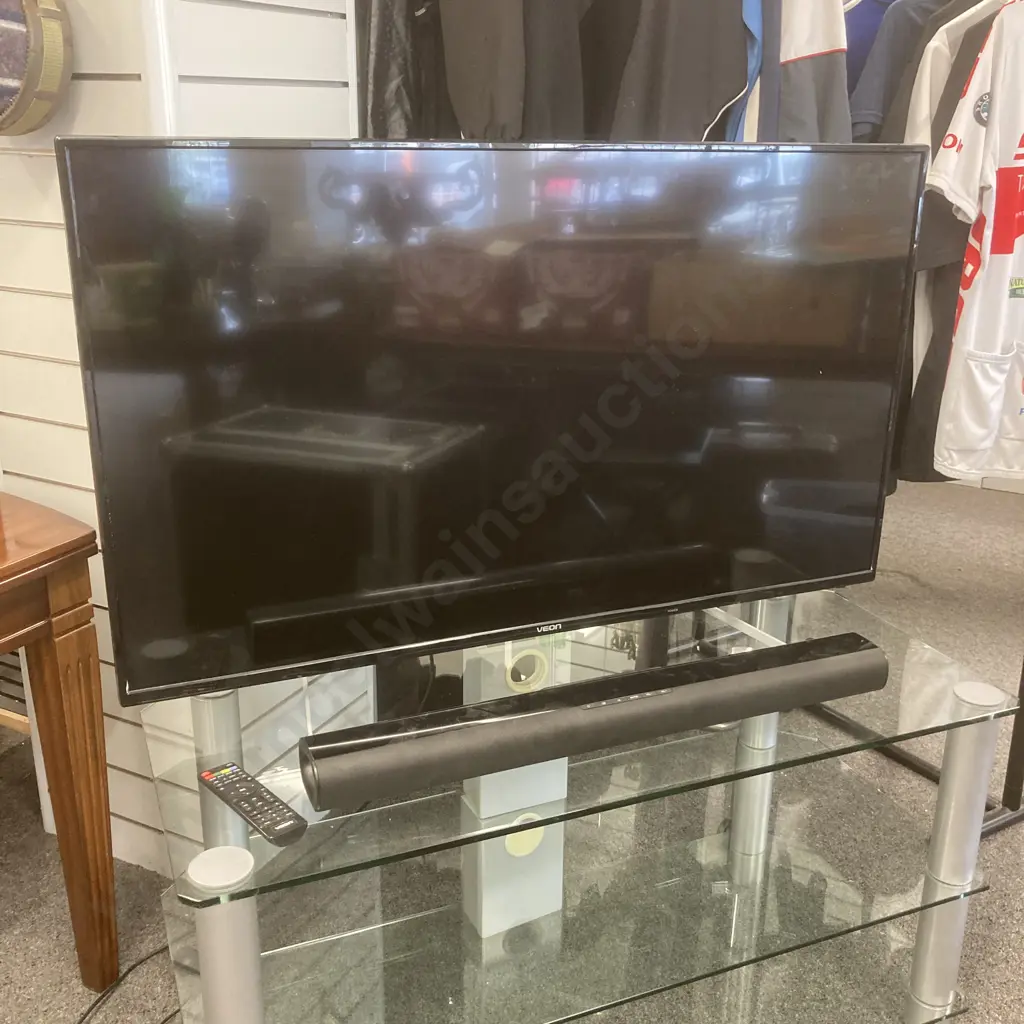 Veon 48" Full HD LED/LCD TV With Remote (Screen Darker One Side), Veon 2.0ch TV Soundbar (No Remote) Image 1++