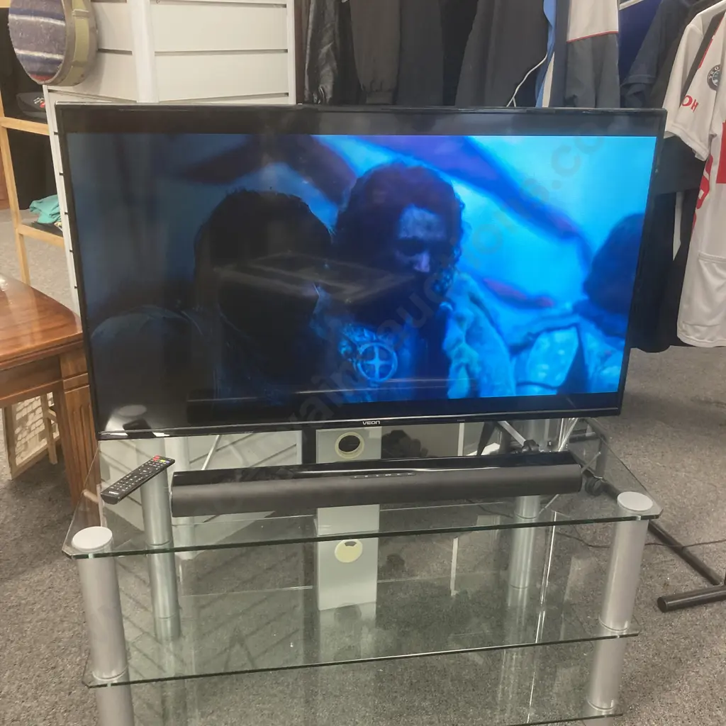 Veon 48" Full HD LED/LCD TV With Remote (Screen Darker One Side), Veon 2.0ch TV Soundbar (No Remote) Image 1++