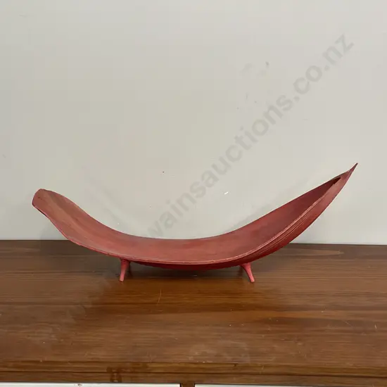 Mid Century Style Organic form footed Coco-Papaya Bowl. L60 H21cm 