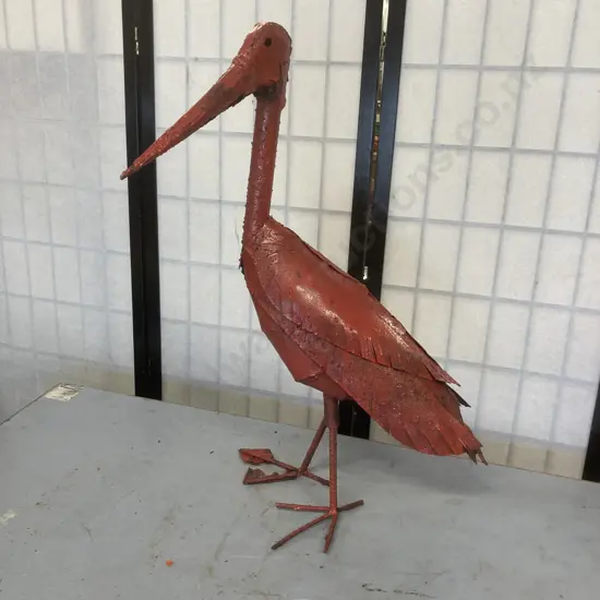 Steel Vintage Stork Garden Figurine, 68 x 46cm