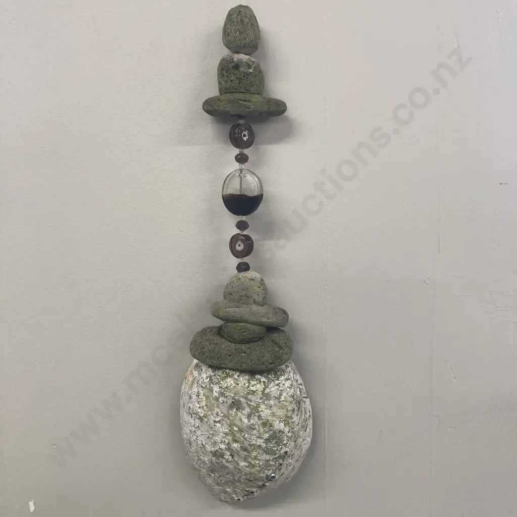 Paua & Pumice Hanging Art, 36cm Image 1++