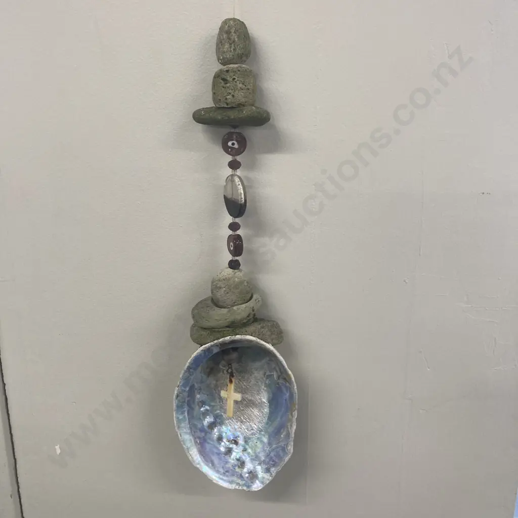 Paua & Pumice Hanging Art, 36cm Image 1++