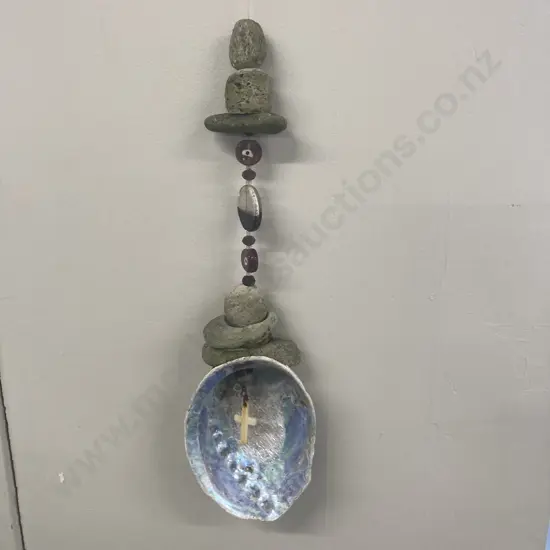 Paua & Pumice Hanging Art, 36cm
