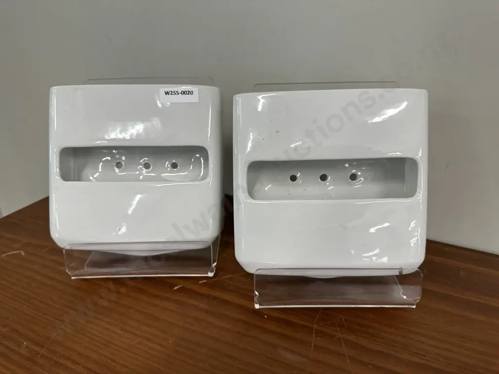 Pair of Vintage Jeyes Ceramic Toilet Paper Holder Dispenser Bristol Image 1++