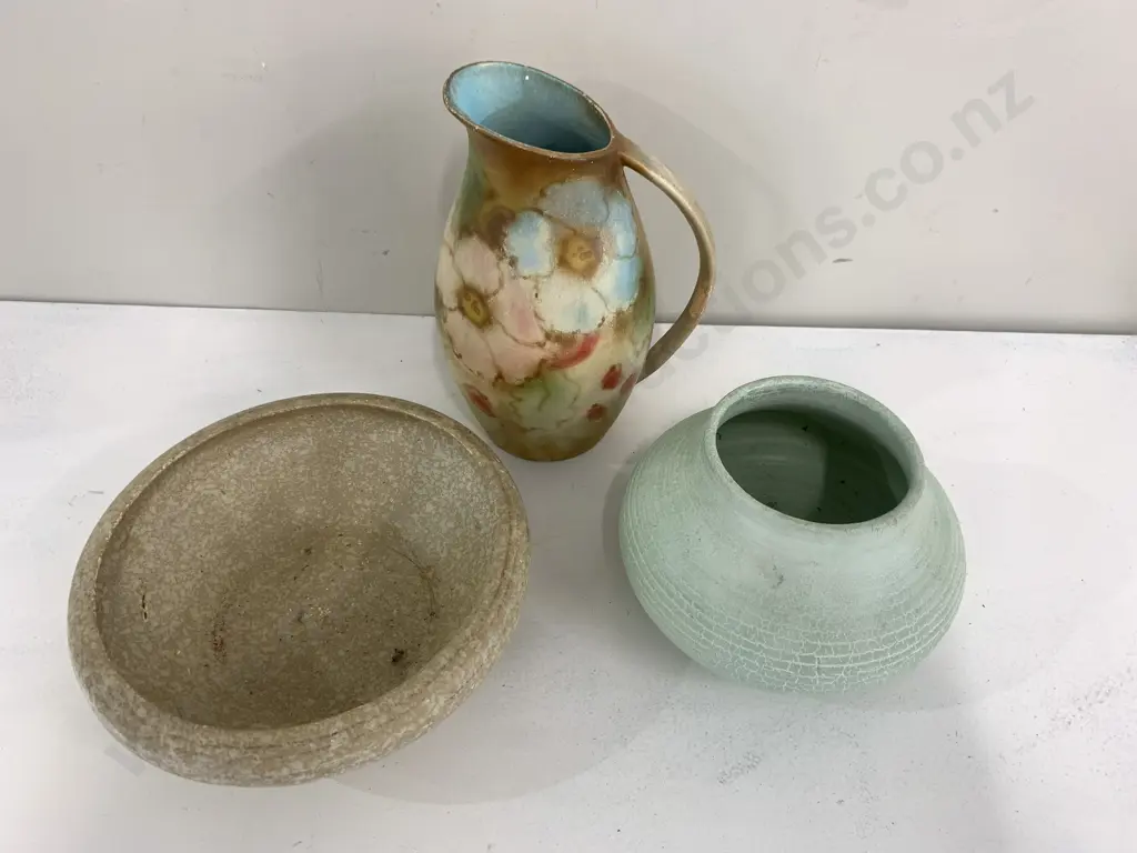 Assorted Pottery Items Including Jug, Vase & Bowl Image 1++