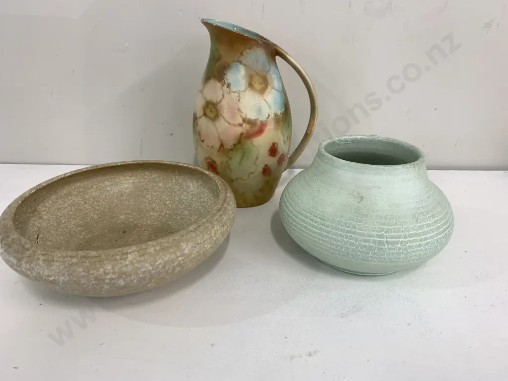 Assorted Pottery Items Including Jug, Vase & Bowl Image 1++
