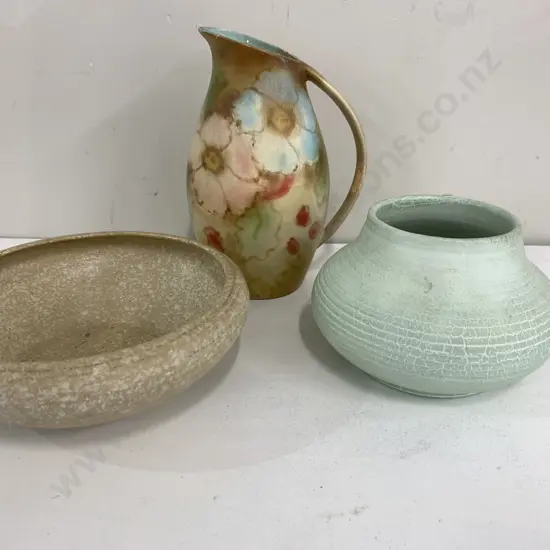 Assorted Pottery Items Including Jug, Vase & Bowl