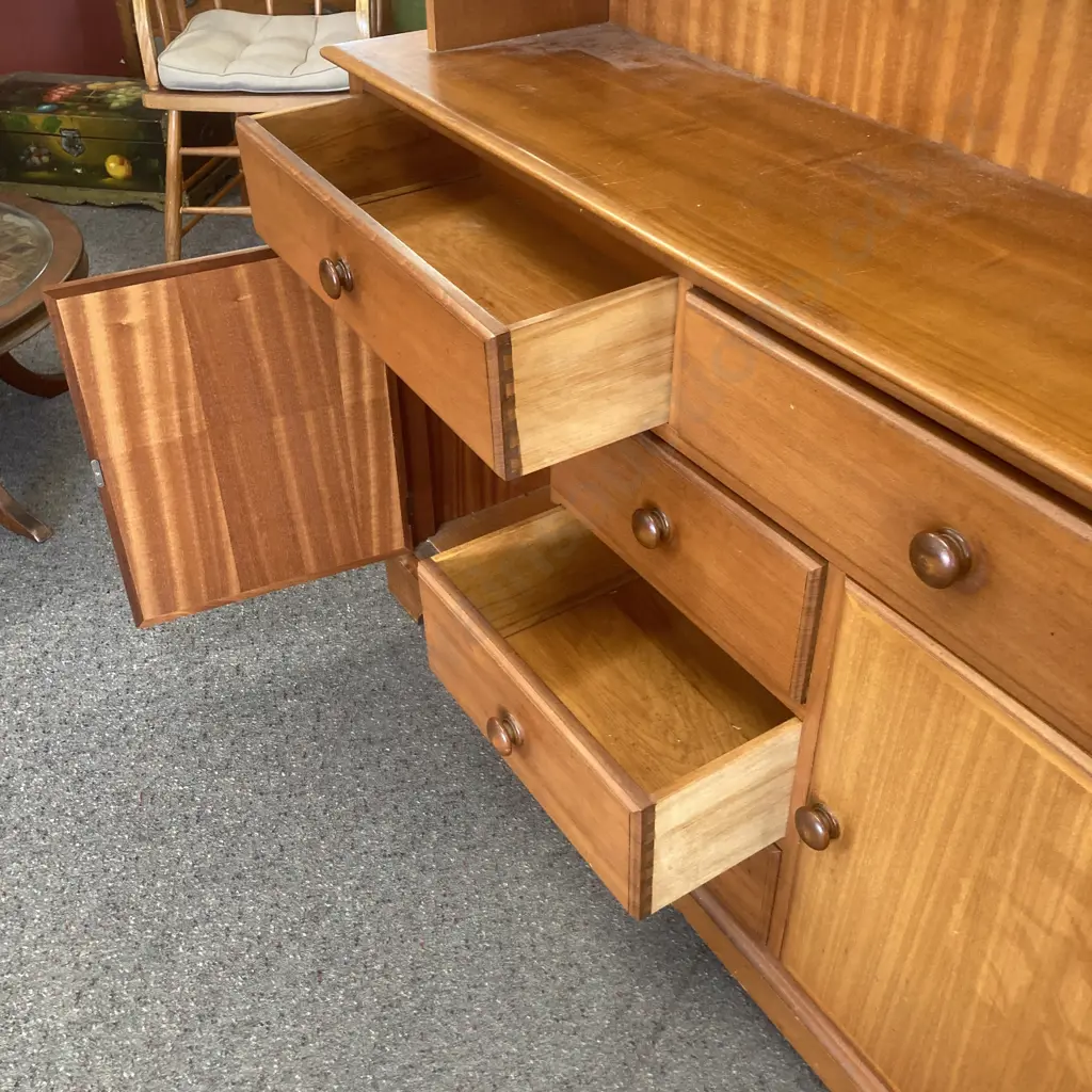 Mid Century Airest Mayflower Collection Wall Unit, H163.5 W141 D35cm Image 1++