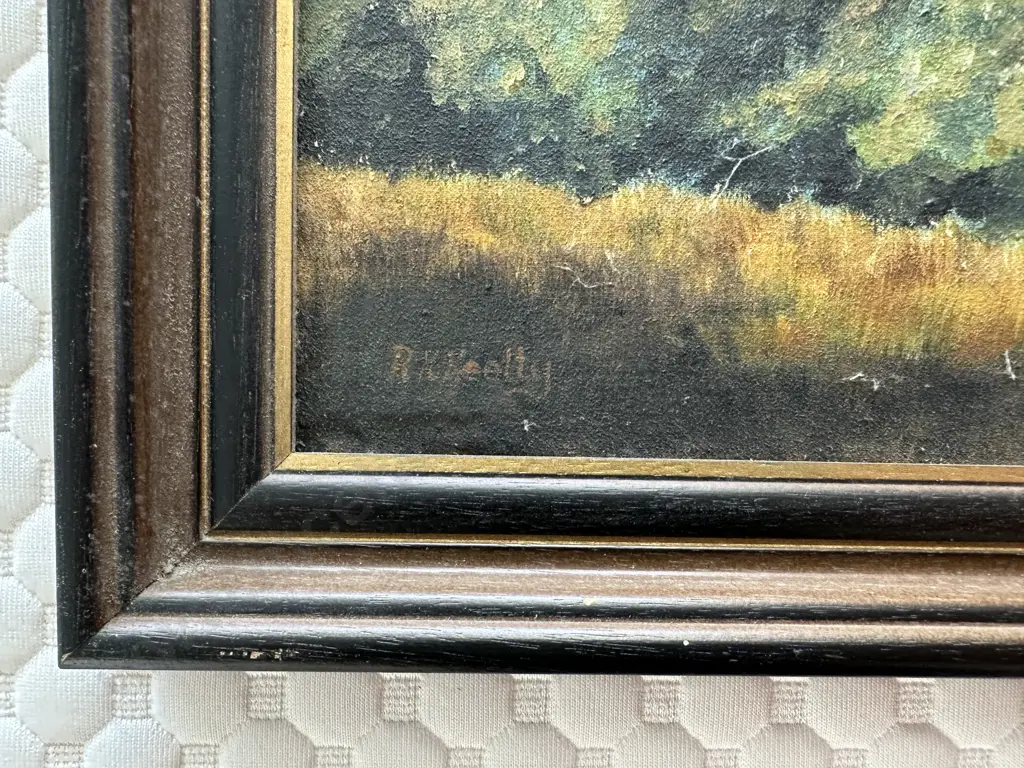 Original Framed Oil Painting, Landscape By R Keelty, 34 x 63cm Image 1++