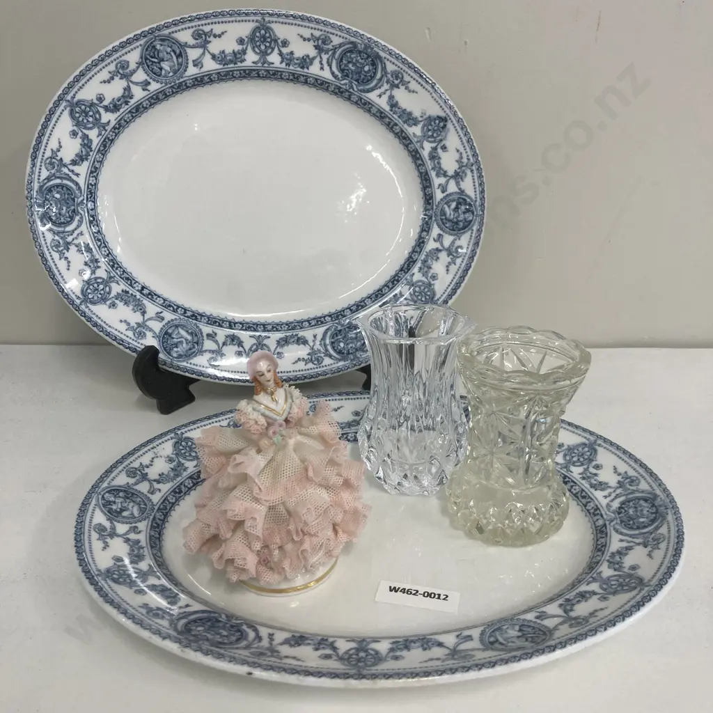 Vintage Irish Dresden Lace Porcelain Figurine Stamped MV Muller Volkstedt mark Irish Dresden 1978 "Sylvia" Ireland Image 1++
