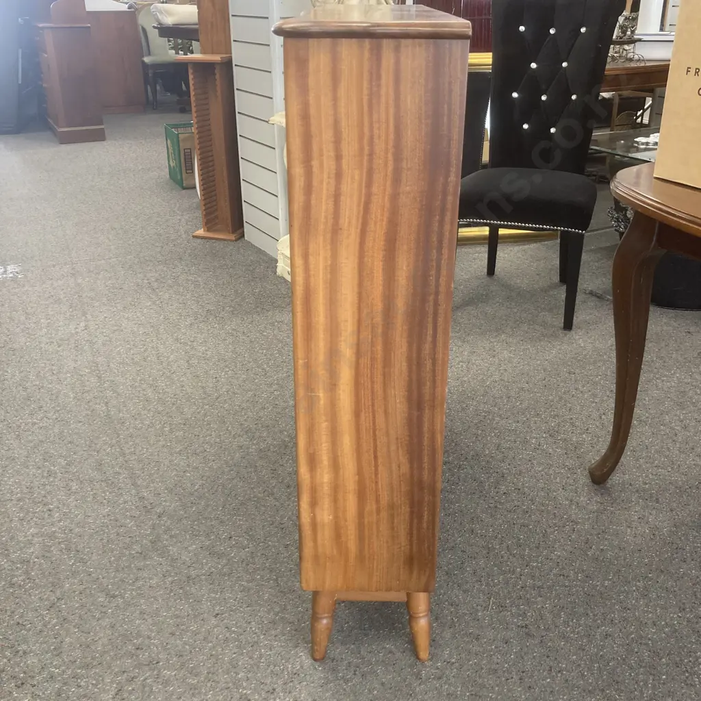 Mid Century Airest Mayflower Collection 3 Tier Bookcase On Spindle Legs, H105 W91 D24cm Image 1++