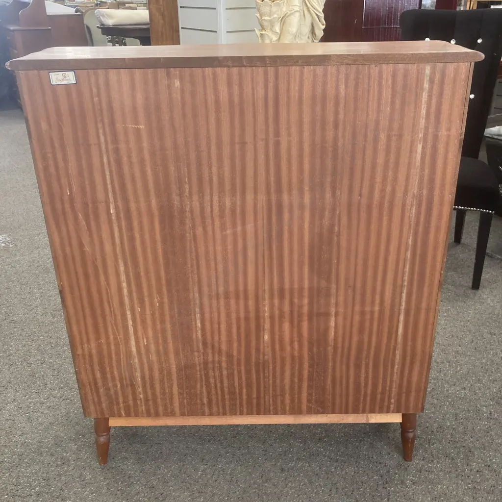 Mid Century Airest Mayflower Collection 3 Tier Bookcase On Spindle Legs, H105 W91 D24cm Image 1++