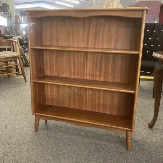 Mid Century Airest Mayflower Collection 3 Tier Bookcase On Spindle Legs, H105 W91 D24cm