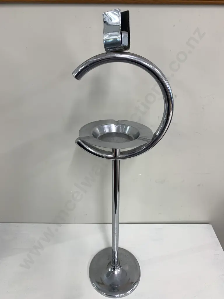 Retro Floor Standing Ashtray With Match Holder H70cm Image 1++