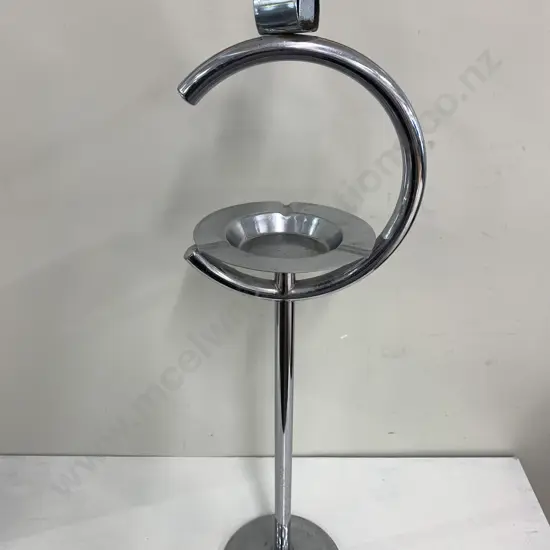 Retro Floor Standing Ashtray With Match Holder H70cm