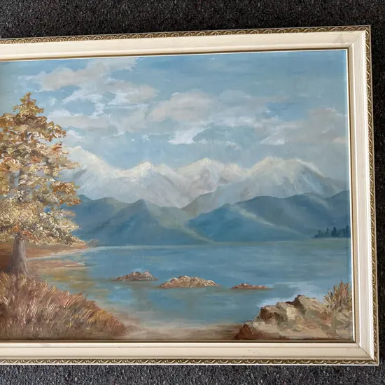 Original Oil Painting By JR Cunningham, Vintage Frame, 52 x 65cm