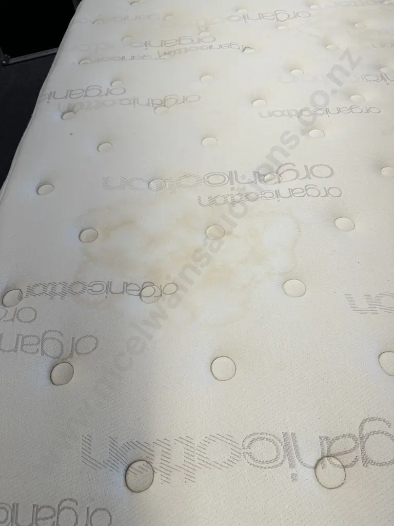 Queen Size Bed Base With Organic Cotton Intrique Firm Mattress & Protector (as found condition) Image 1++