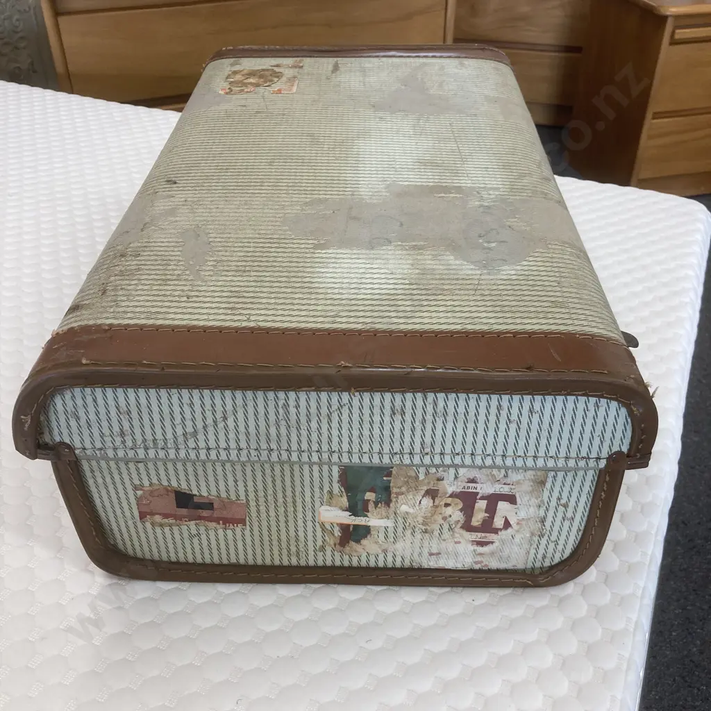 Vintage Cardboard Suitcase, H19 W61 D36cm Image 1++