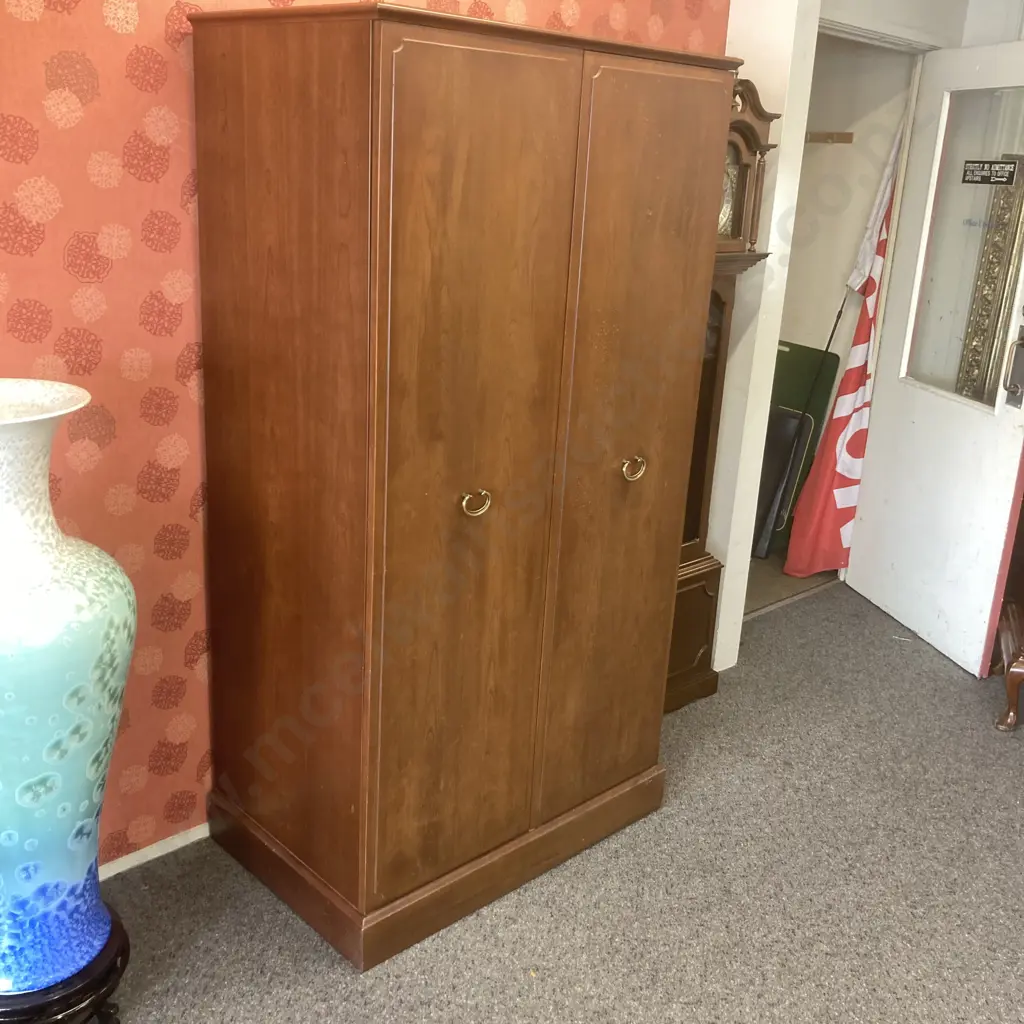 Mid Century G Plan Double Door Wardrobe, H179 W93 D59cm Image 1++