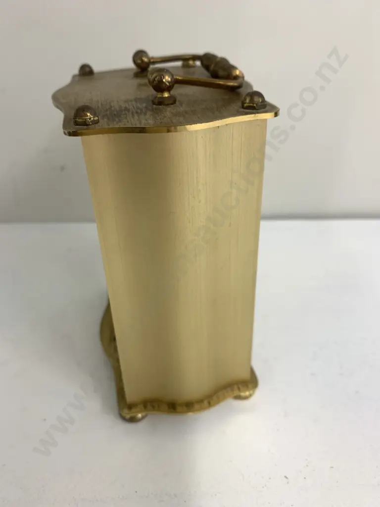 London Clock Company Quartz Carriage Clock Gold Tone Roman Numerials Image 1++