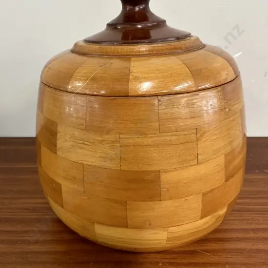 Vintage Round Lidded Cannister H18cm