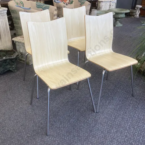 Set of Four Steam Back Dining Chairs