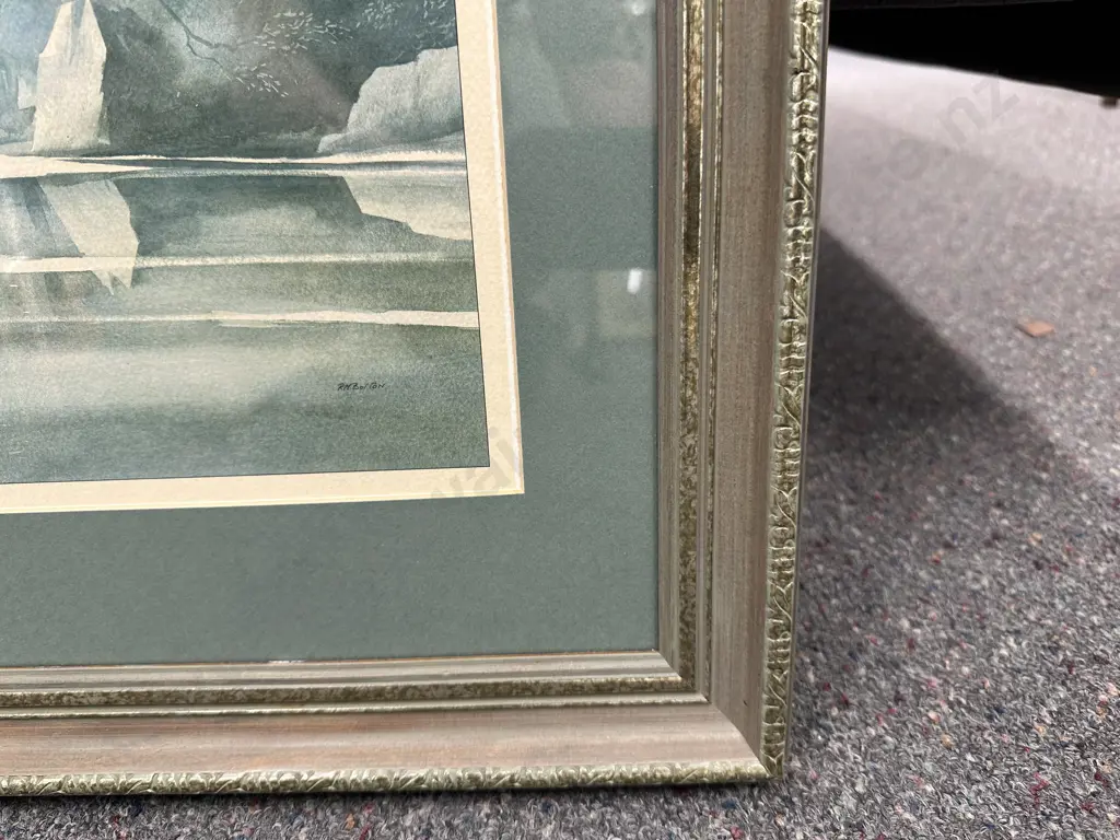 Framed Artwork by R.Bolton Titled 'On The Wye' 51 x 60cm Image 1++